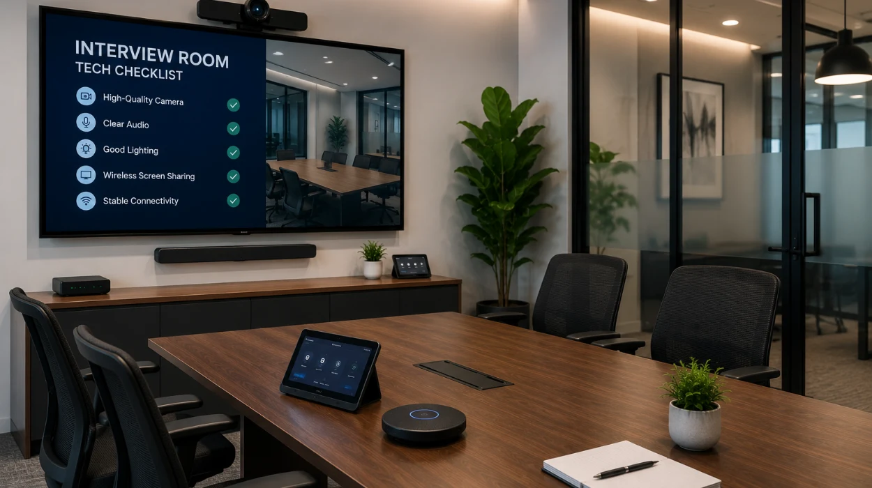 How to Choose an Interview Room With the Right Tech Setup in 2026