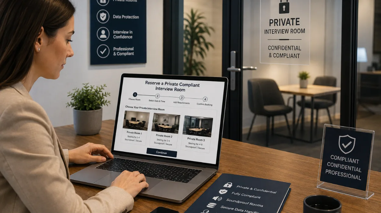 How to Reserve Private Compliant Interview Rooms via Form My Company in 2026?