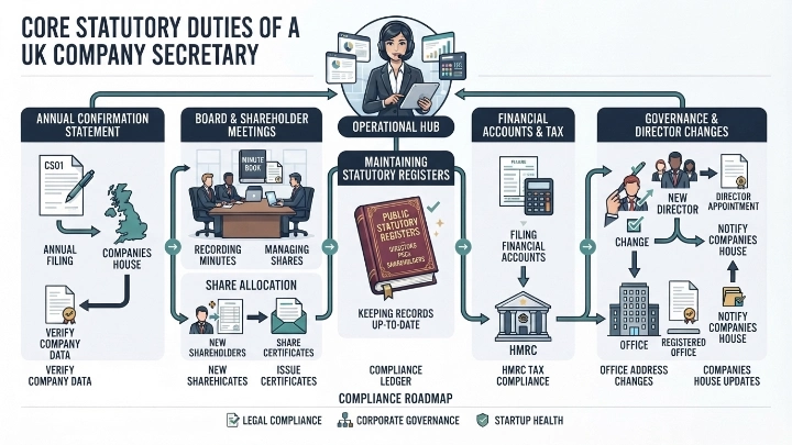 What Are the Core Statutory Duties of a UK Company Secretary