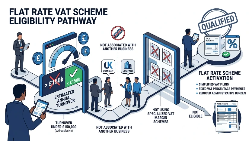 What Are the Key Eligibility Rules and Limits for the Flat Rate Scheme