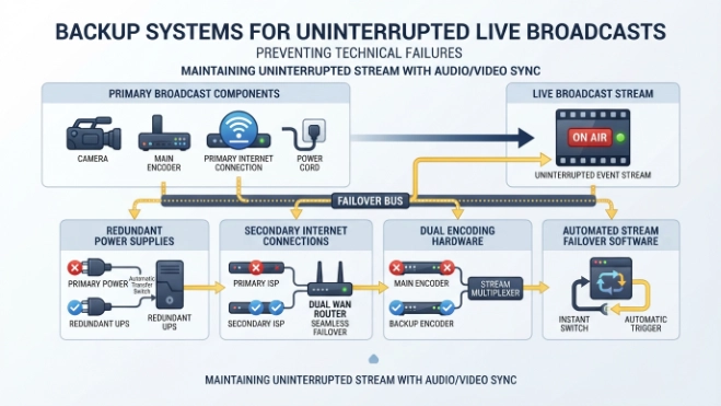 What Backup Systems Prevent Technical Failures During Live Broadcasts