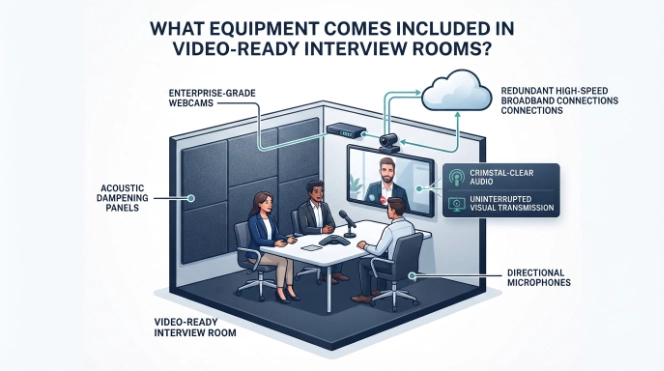 What Equipment Comes Included in Video-Ready Interview Rooms