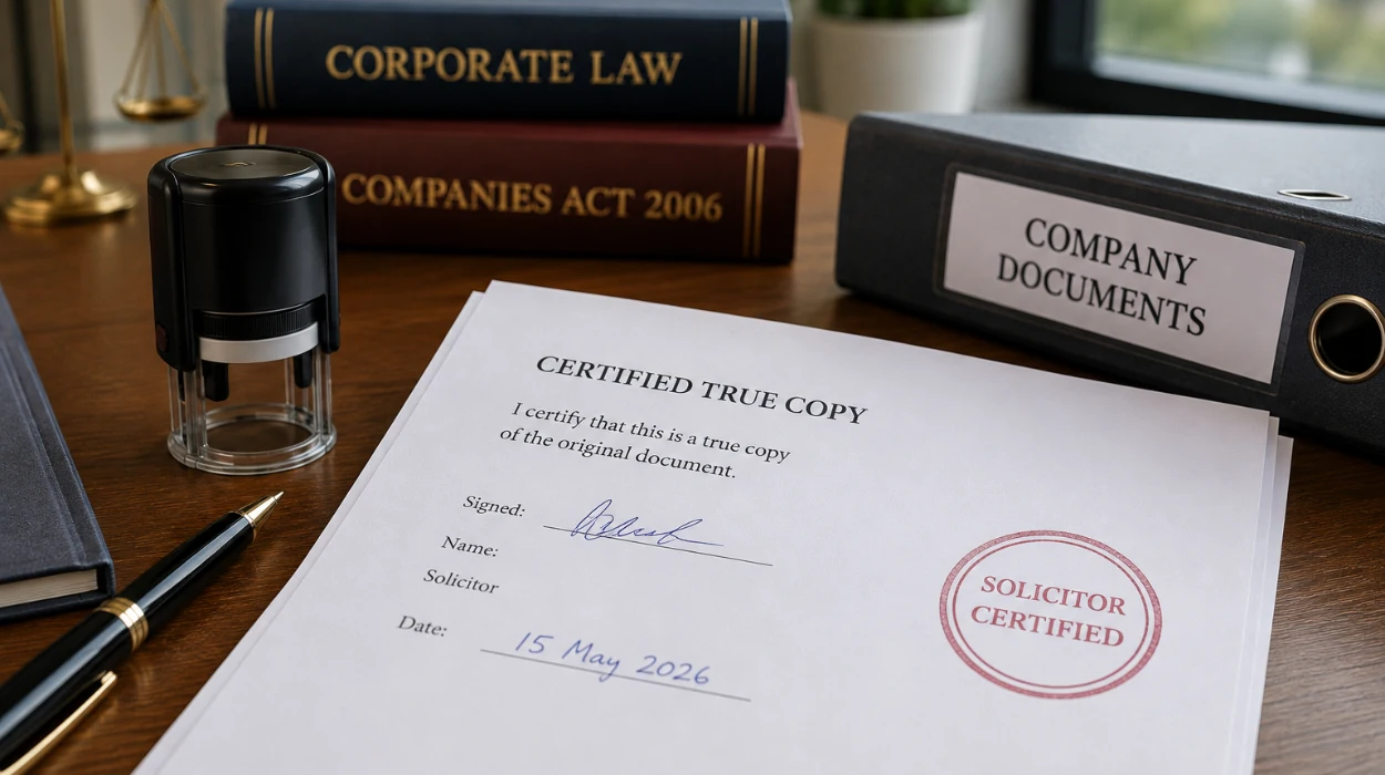 What Is a Solicitor-Certified True Copy of a Company Document in 2026?