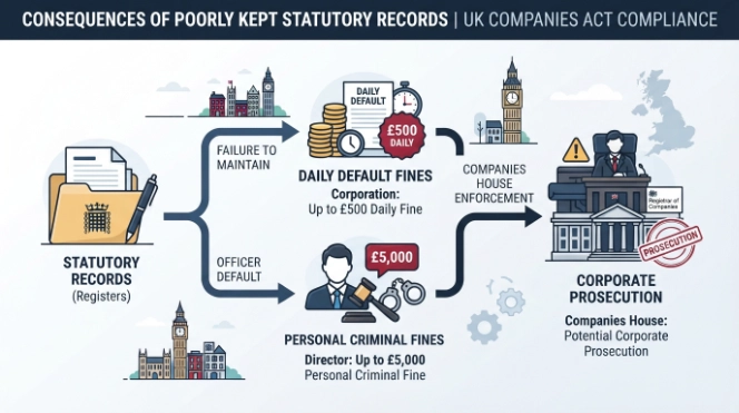 What Penalties Apply to Poorly Kept Statutory Records