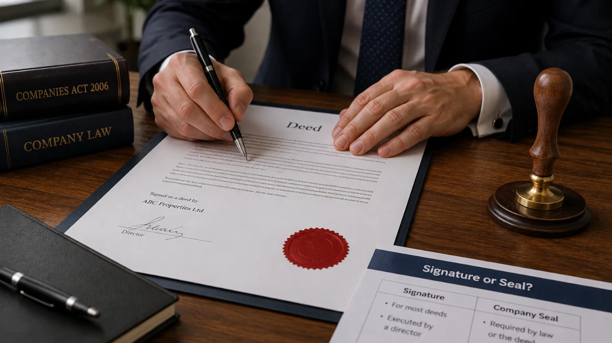 When to Use a Company Seal vs a Signature on a Deed in 2026