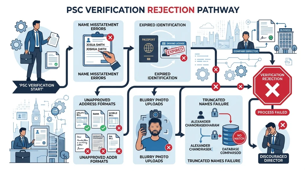 Which Common Documentation Errors Cause PSC Verification Rejections