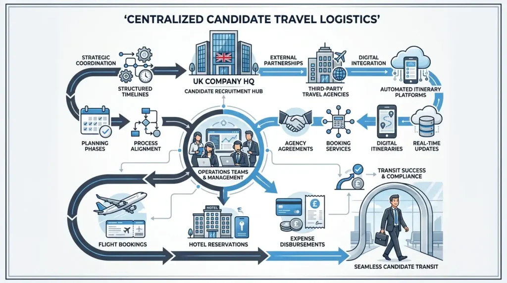 How Are Logistics Managed for Centralized Candidate Travel