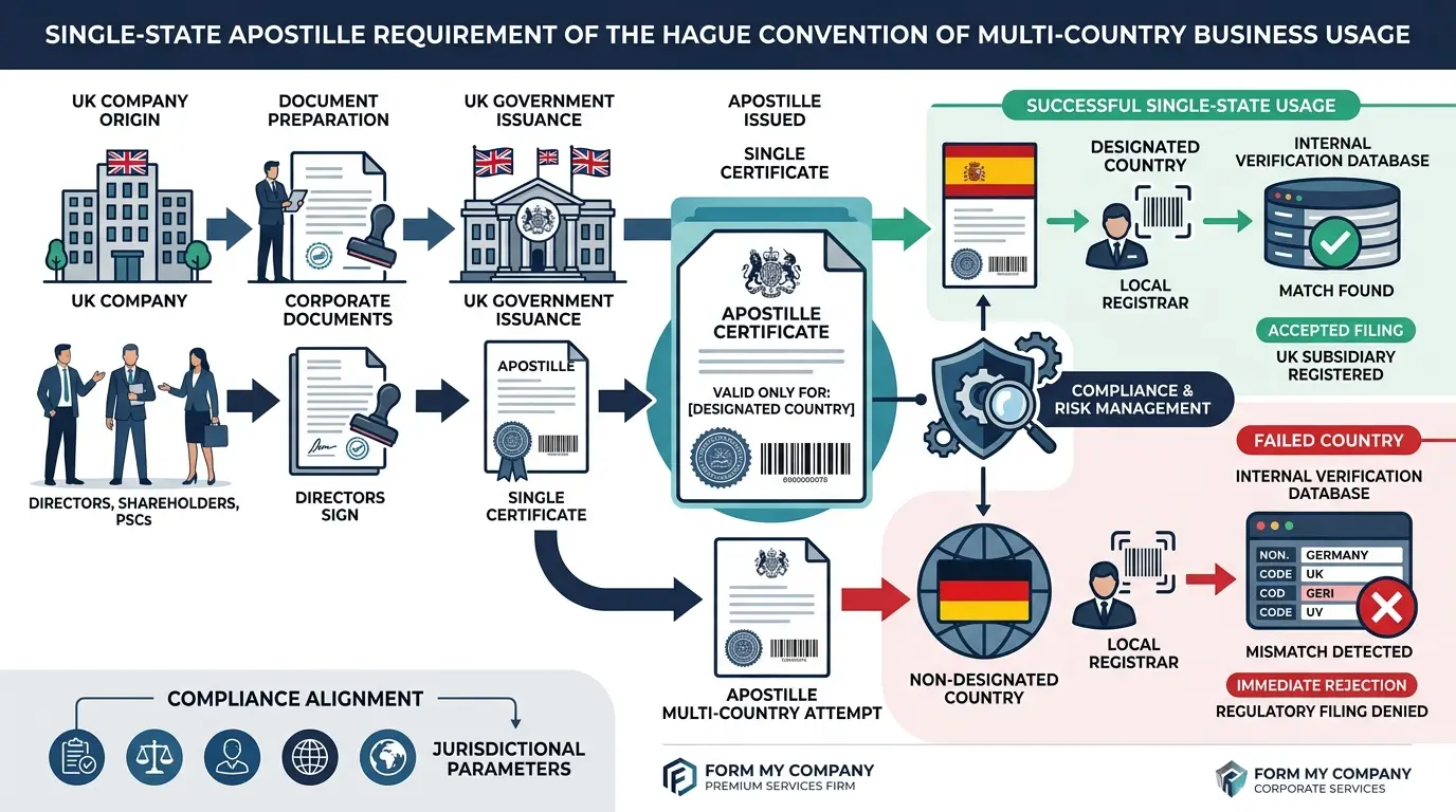 How Do Different Hague Convention Rules Affect Multi-Country Usage