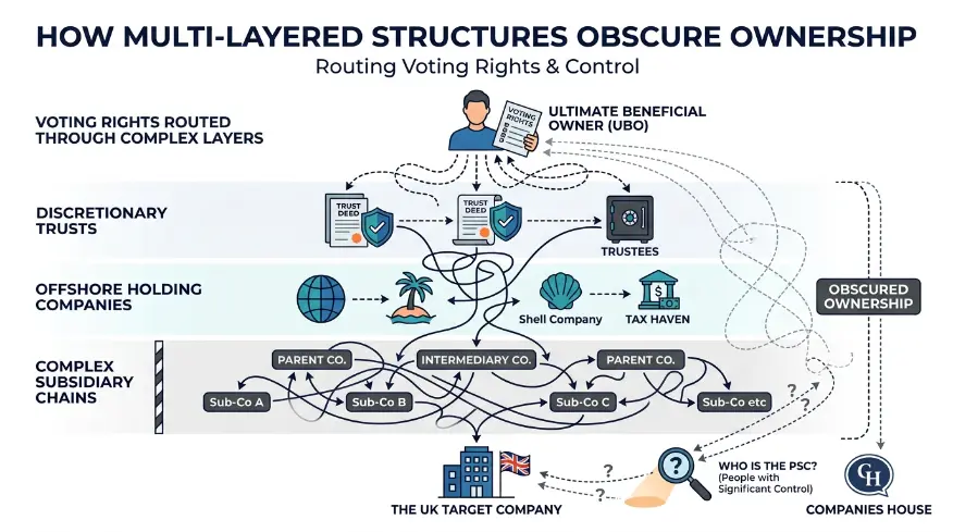 How Do Multi-Layered Corporate Structures Obscure Ownership