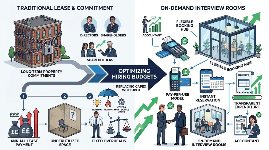 How Do On-Demand Interview Rooms Optimize Hiring Budgets