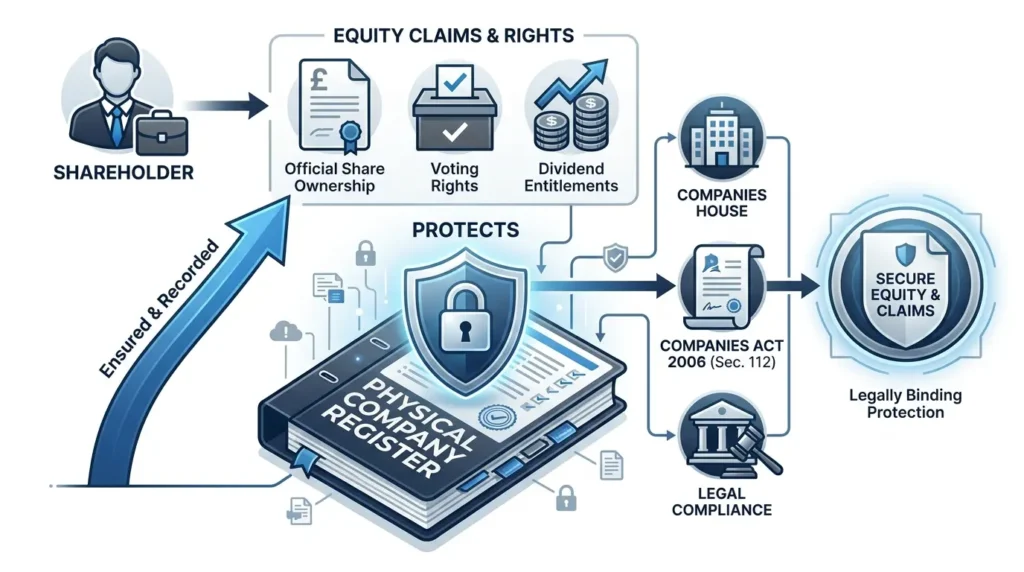 How Do Physical Company Registers Protect Shareholder Equity Claims