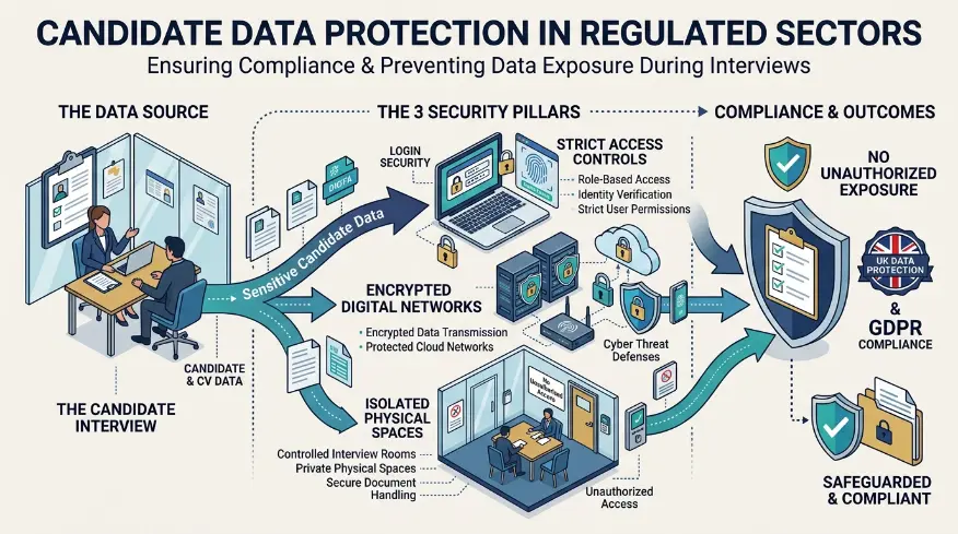How Do Regulated Sectors Protect Candidate Data During Interviews