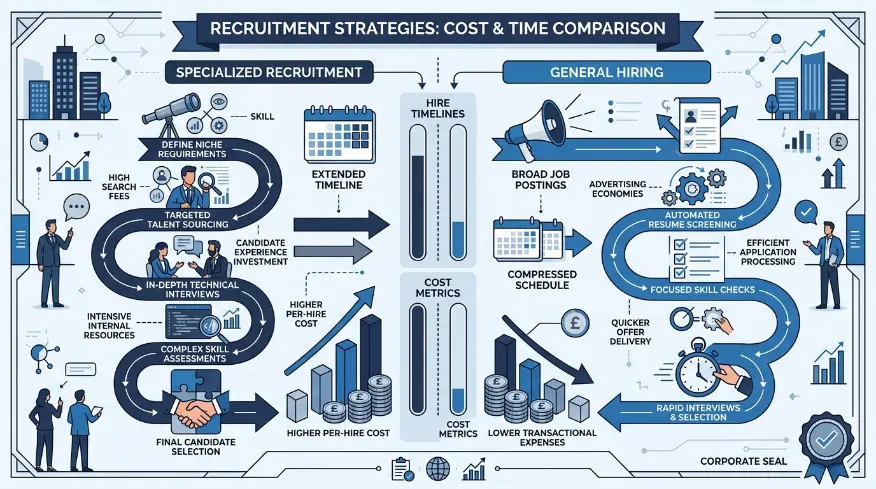 How Do Time-to-Hire and Cost Metrics Differ Across Hiring Frameworks