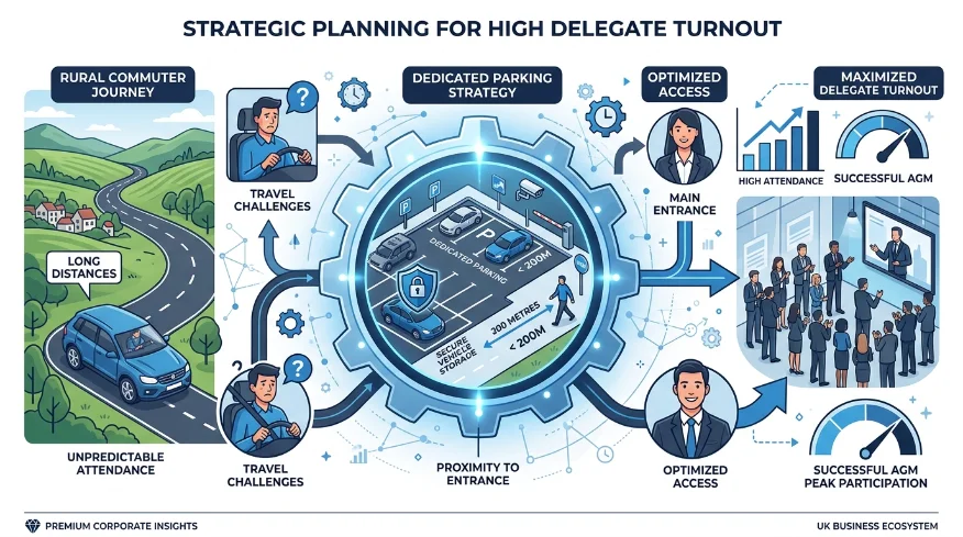 How Does Dedicated Parking Influence Delegate Turnout