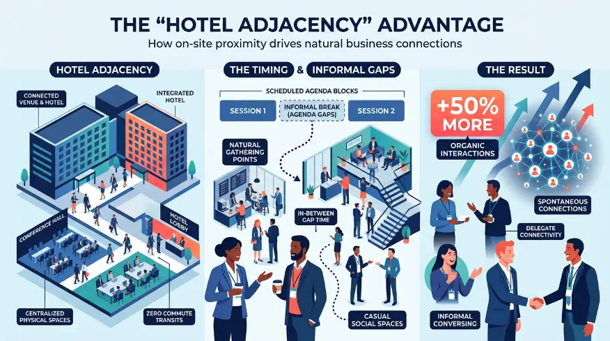 How Does Hotel Proximity Impact Attendee Networking and Engagement