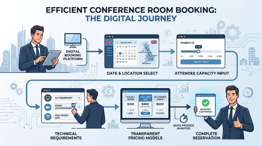 How Does the Booking Process for Conference Rooms Work