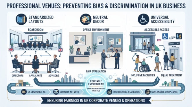 How do professional venues prevent bias and discrimination