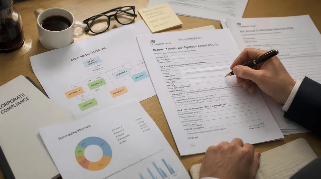 How to Report PSCs When a Parent Company Holds Shares in 2026?