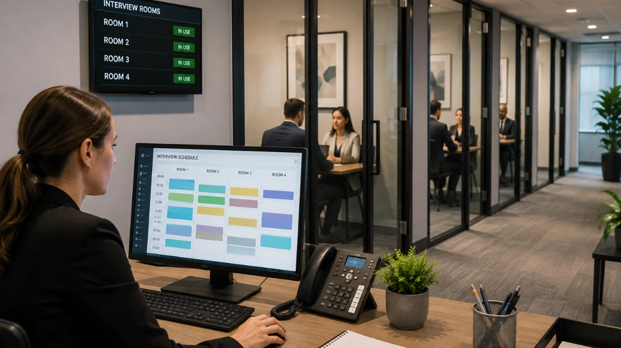 How to schedule back-to-back interviews across multiple rooms in 2026?