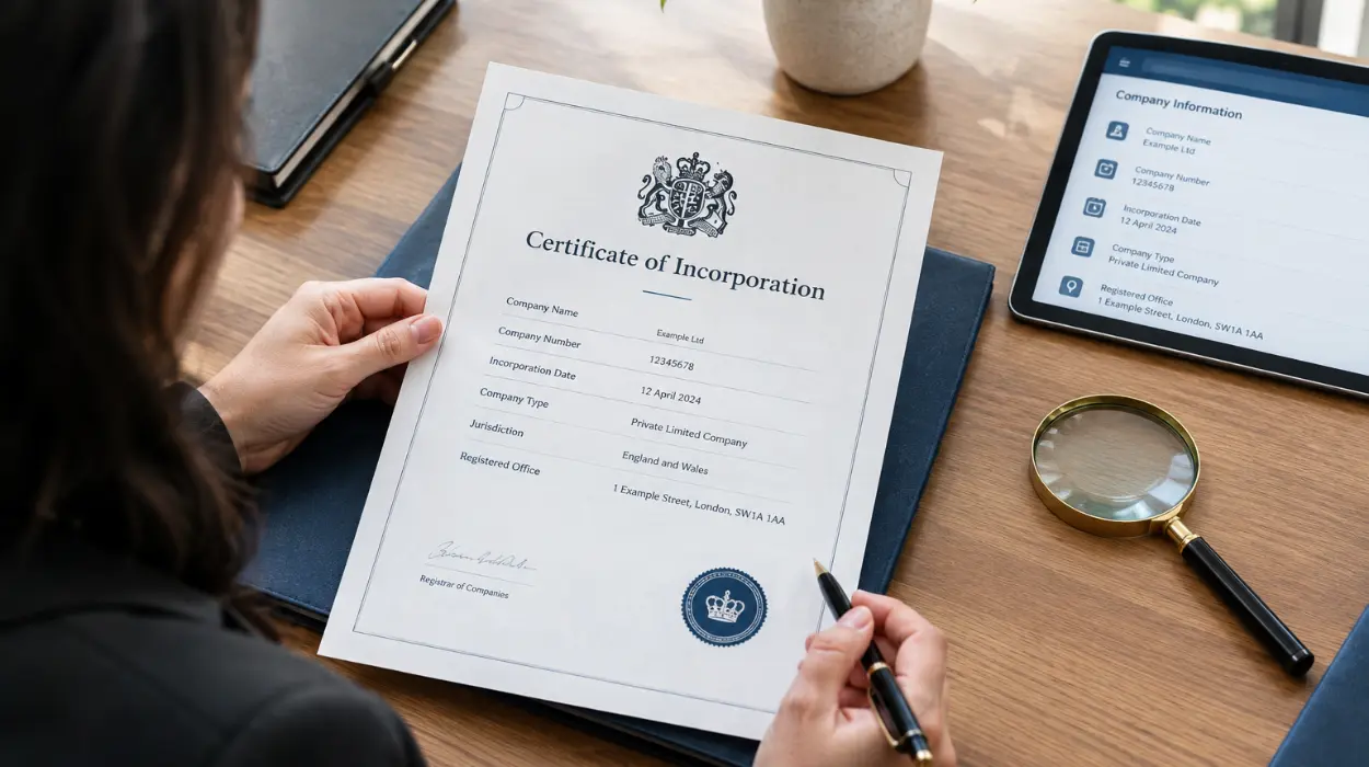What Details Appear on a Certificate of Incorporation in 2026?
