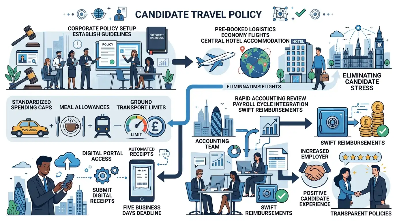 What Financial and Logistical Policies Govern Candidate Travel