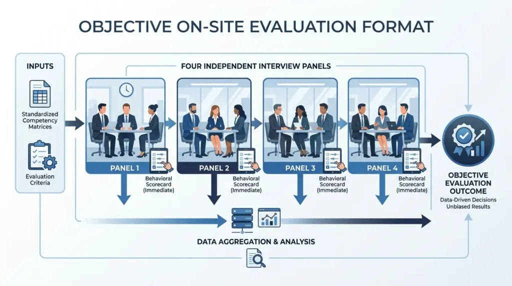 What Format Ensures Objective Evaluation During On-Site Days