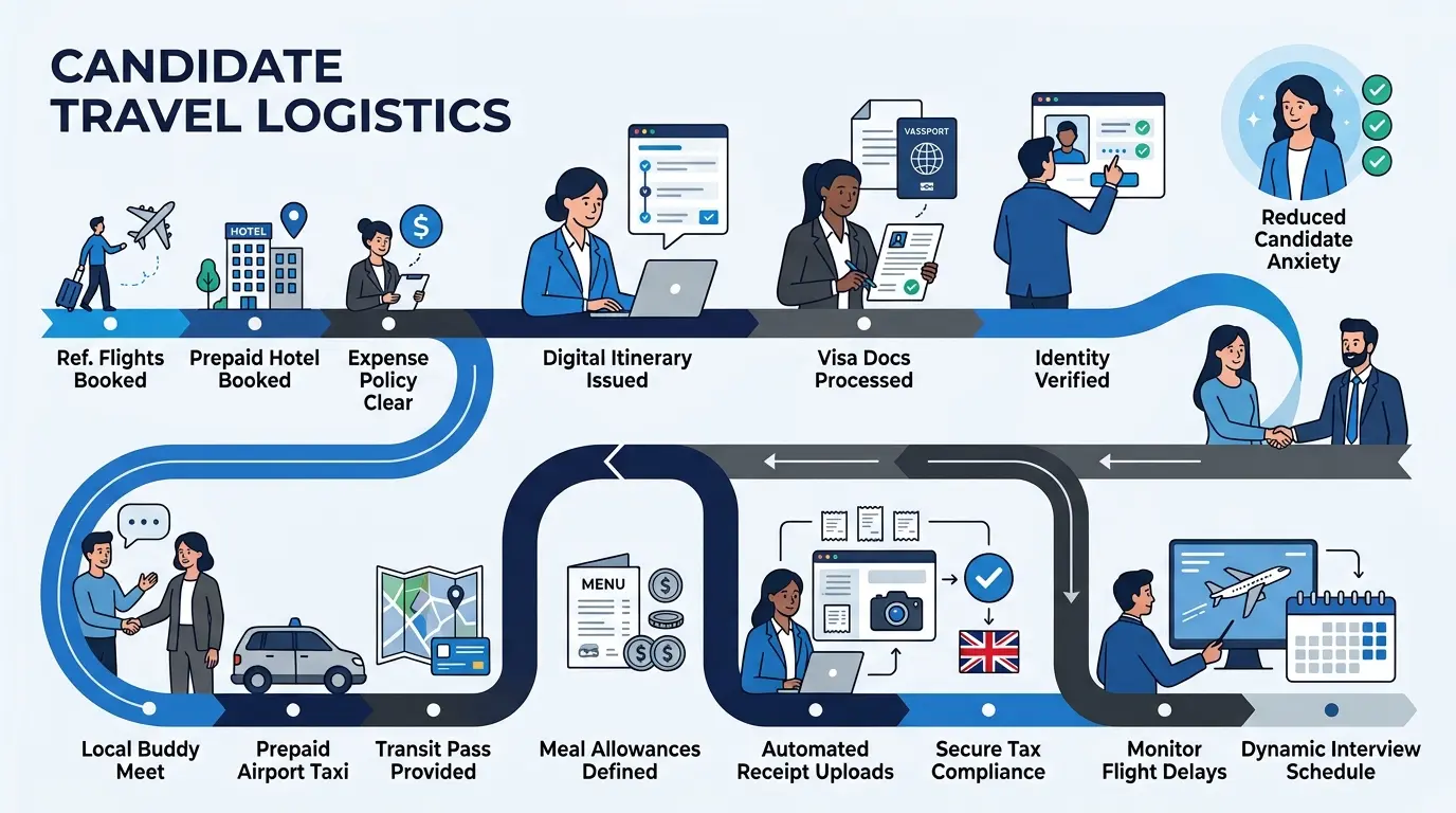 What Logistical Steps Involve Flying Candidates In
