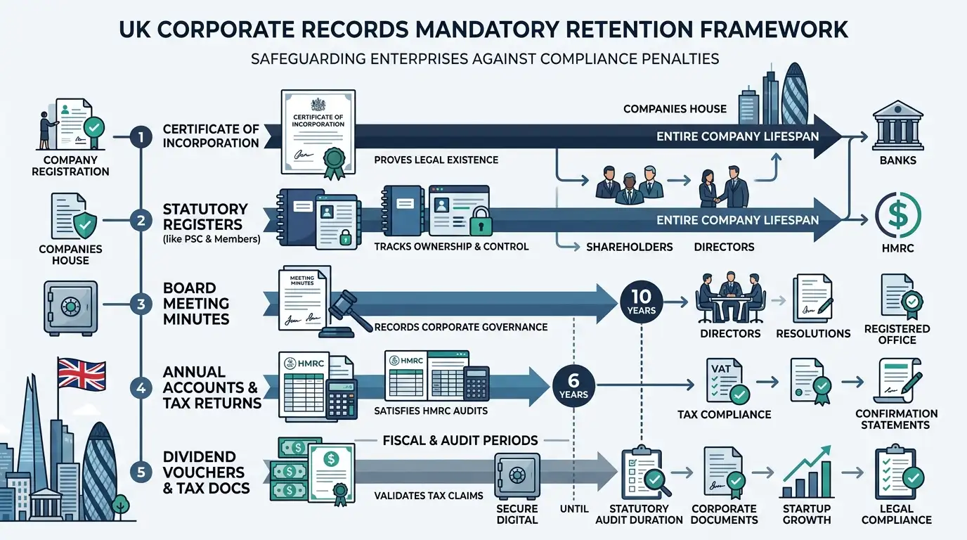 What Retention Timelines Apply to Different Categories of Corporate Records