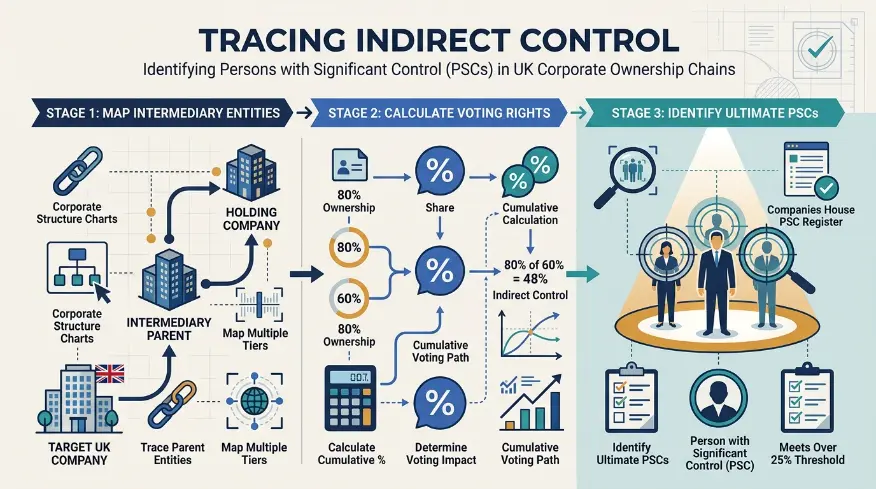 What Steps Are Involved in Tracing Indirect Control Layers