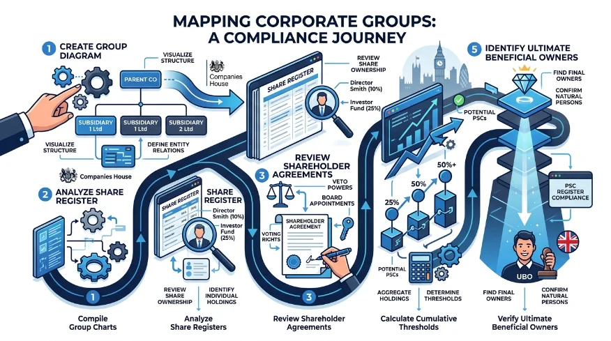 What Steps Define the Practical Mapping Process for Corporate Groups