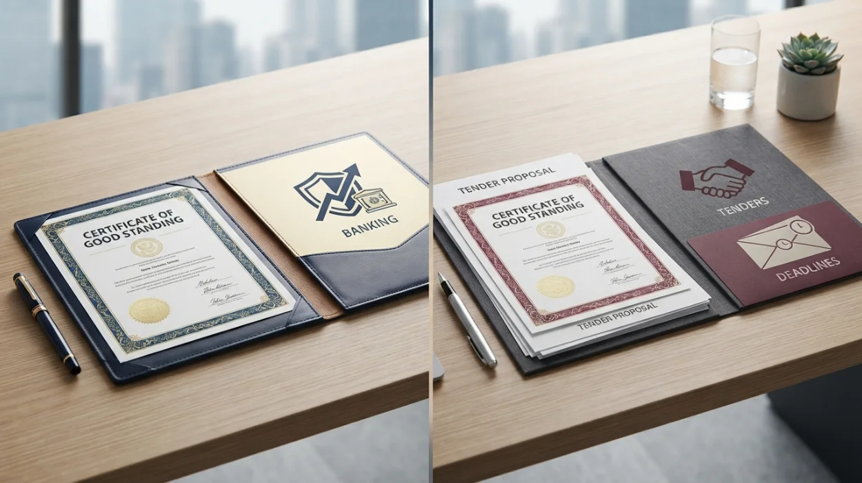 Certificate of Good Standing for Banking vs Tenders Whats the Difference in 2026