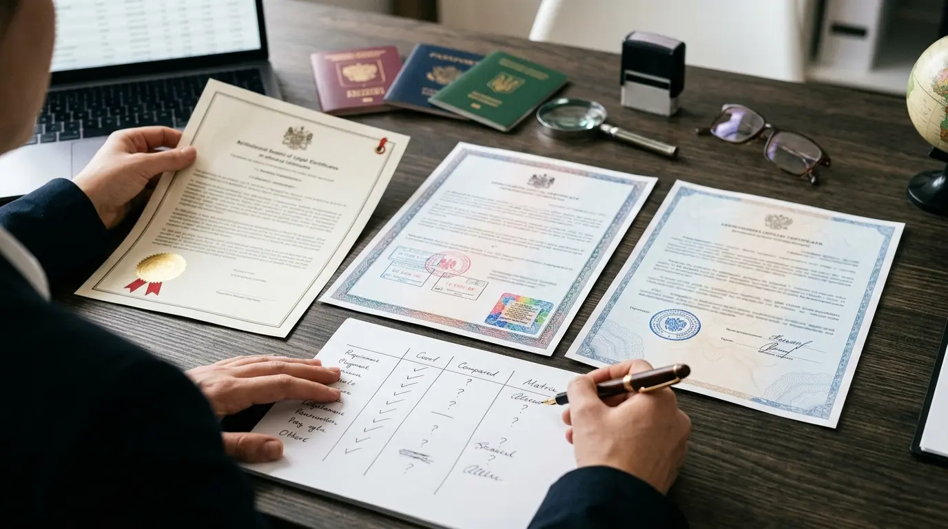 Comparing Countries Requirements for a Legalised Certificate of Good Standing in 2026