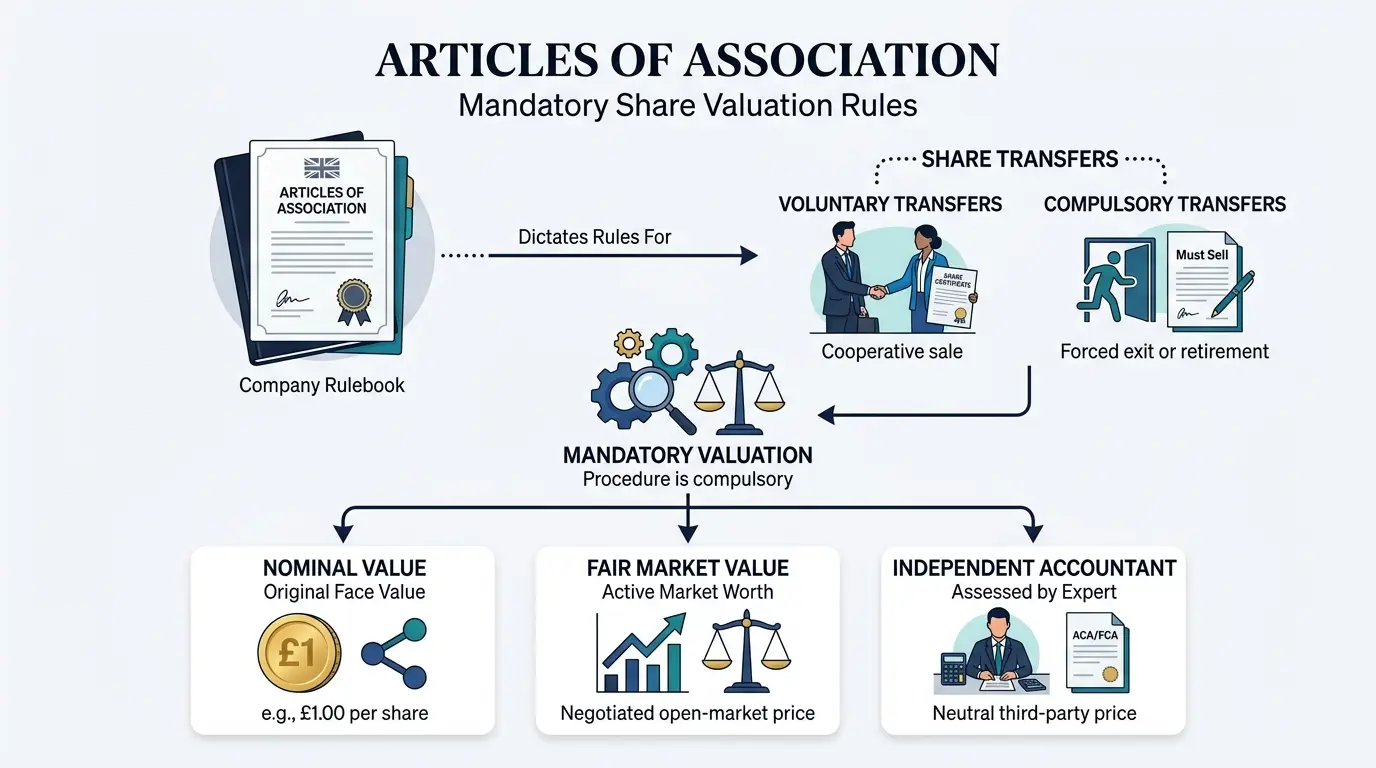 How Are Share Valuations Determined Under the Articles