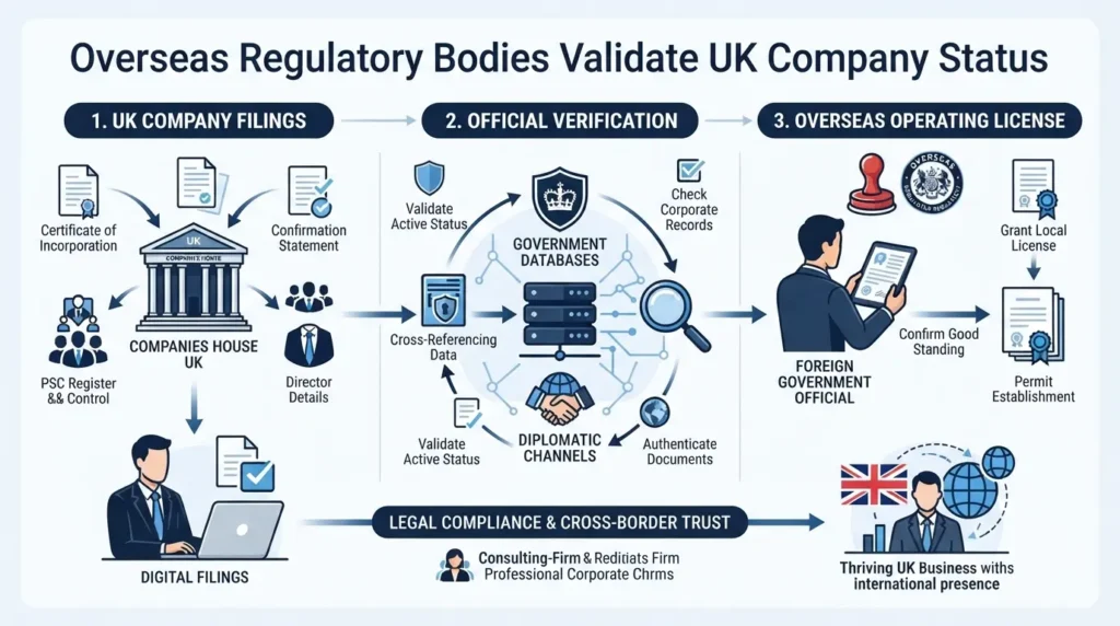 How Do Overseas Regulatory Bodies Validate UK Company Status