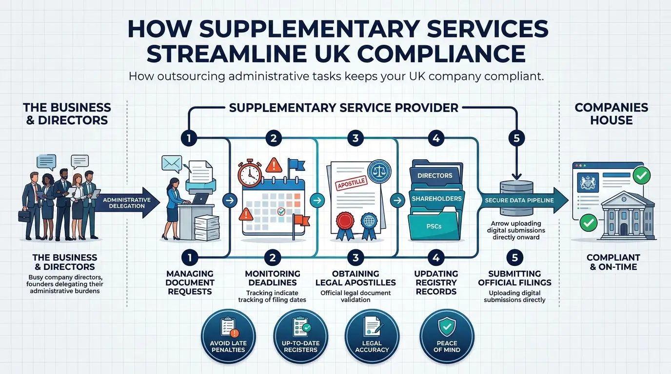 How Do Supplementary Company Services Simplify Corporate Compliance