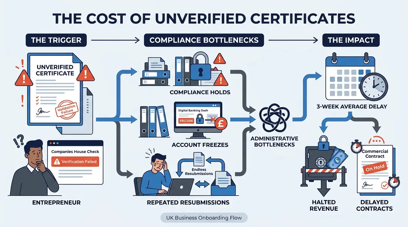 How Do Unverified Certificates Cause Costly Business Onboarding Delays