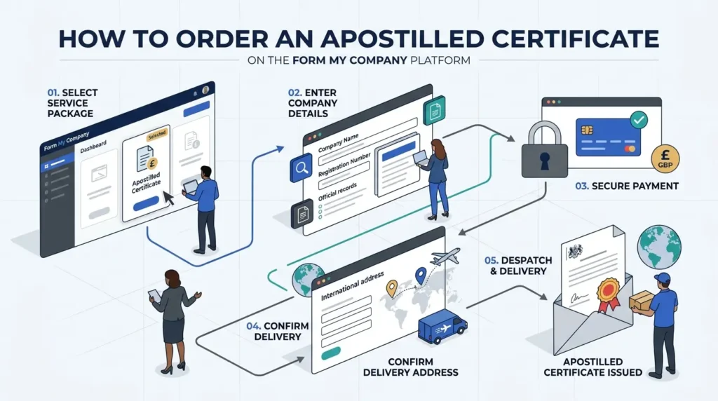 How Do You Order an Apostilled Certificate From Form My Company