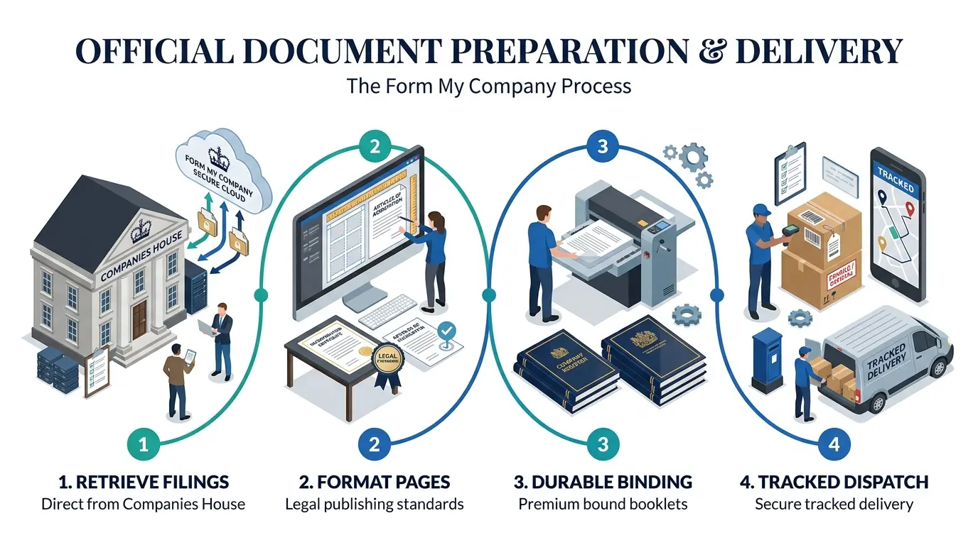 How Does Form My Company Prepare Official Bound Documents