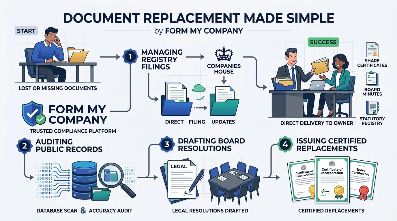 How Does Form My Company Simplify Document Replacement for UK Businesses