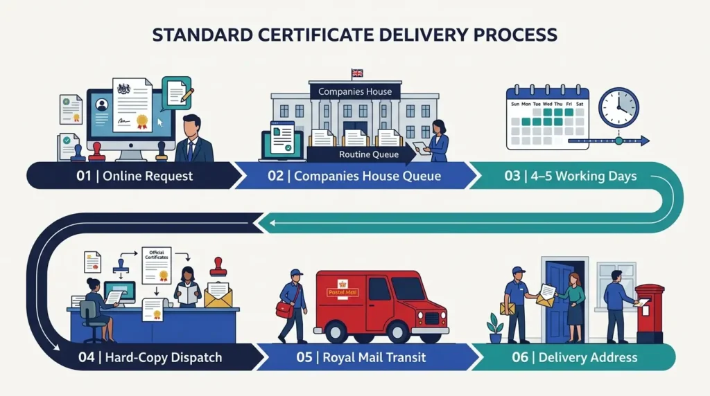 How Does Standard Delivery Process Corporate Certificates