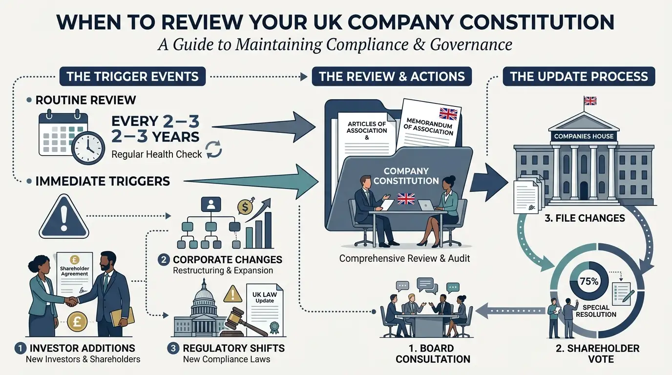 How Often Should Business Owners Review Company Constitution Files