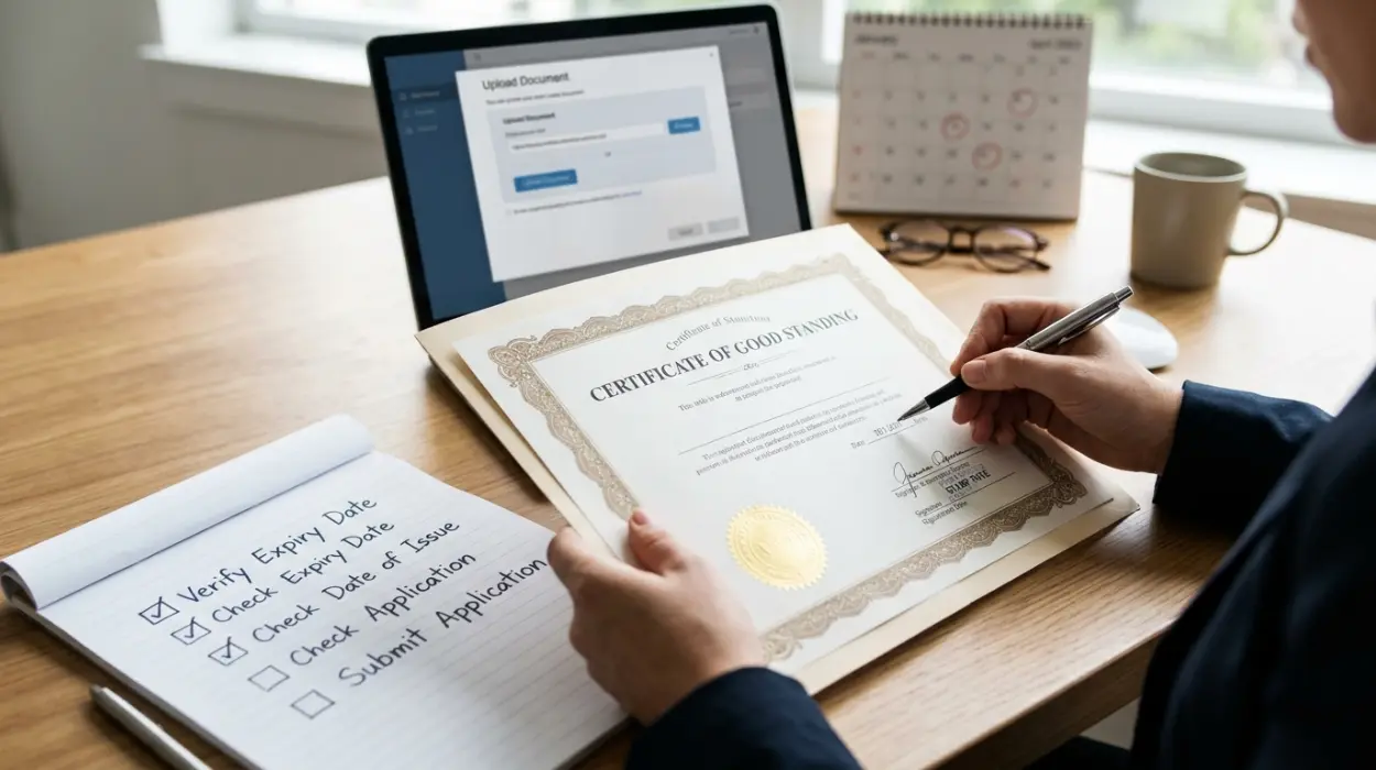 How to Avoid Rejection From Submitting an Expired Certificate of Good Standing in 2026