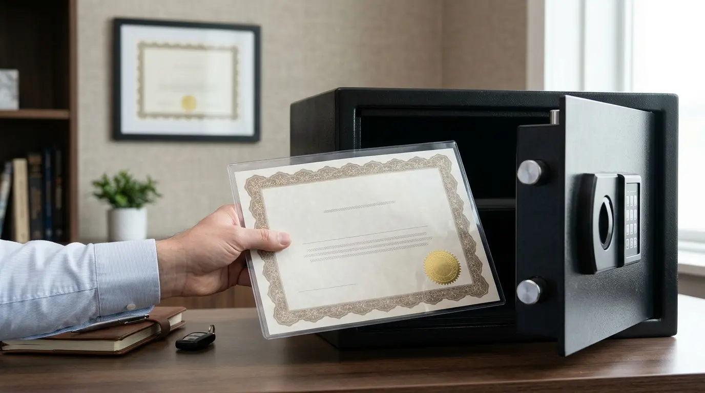 How to Keep a Display Copy and an Original Certificate Safe in 2026