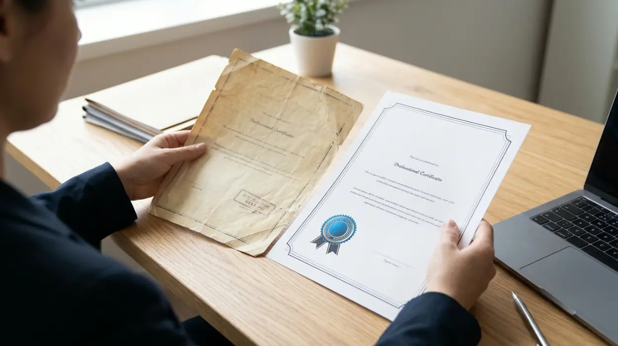 Replace an Outdated Incorporation Certificate With Form My Company in 2026