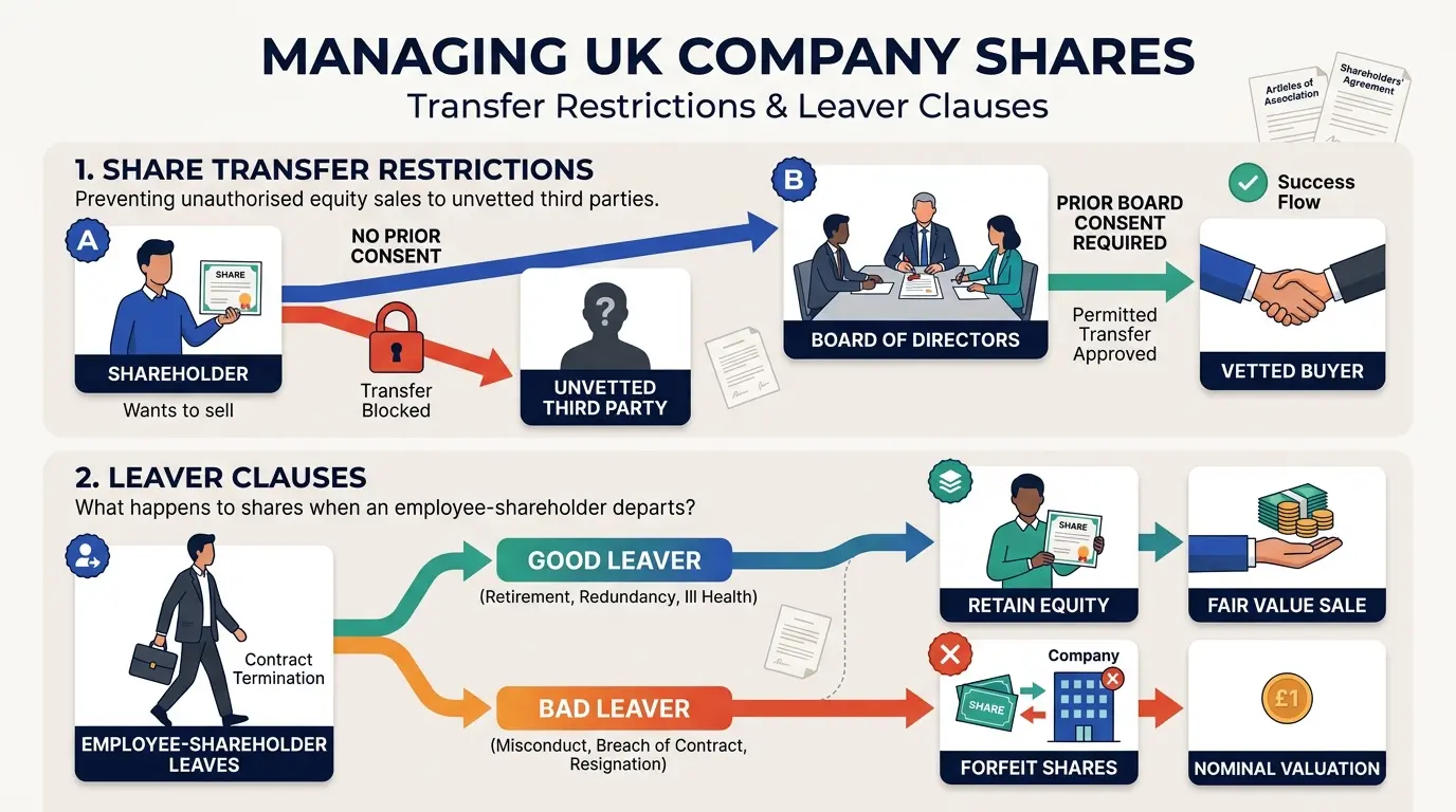 What Are Share Transfer Restrictions and Good Leaver Bad Leaver Clauses