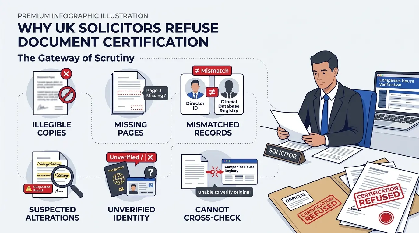 What Causes a Solicitor to Refuse Document Certification