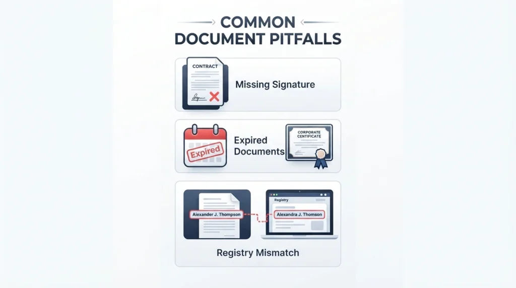 What Common Pitfalls Cause Document Rejection