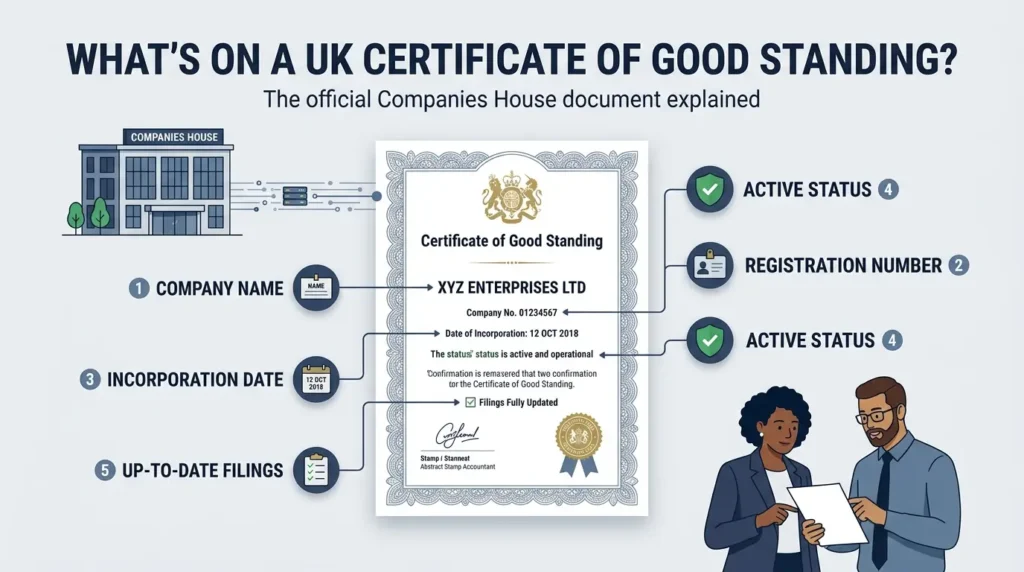 What Information Appears on an Official Certificate of Good Standing