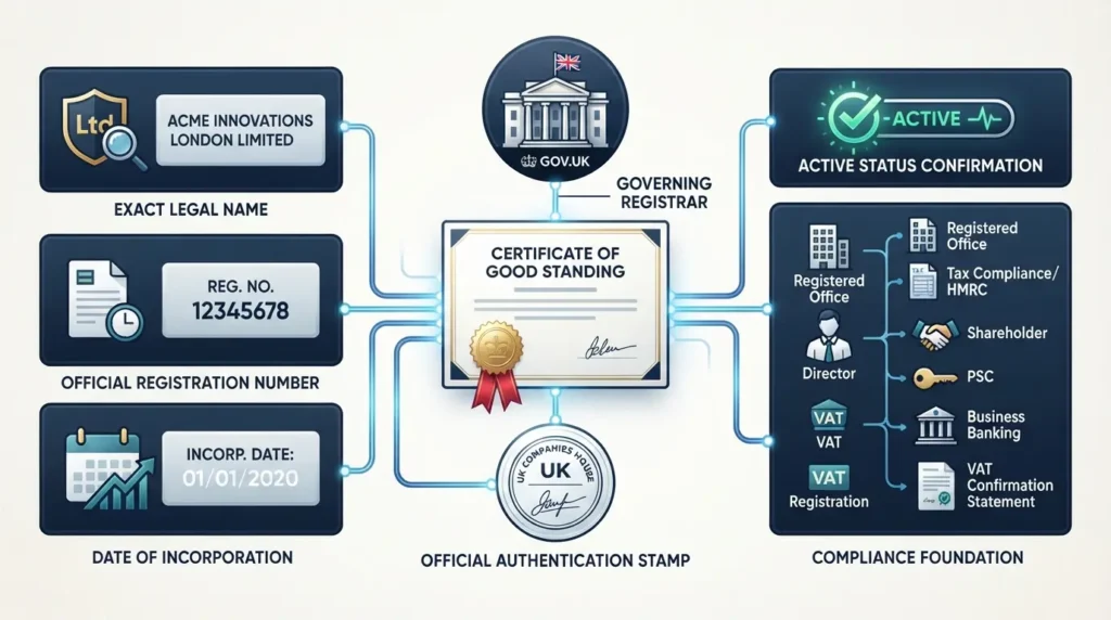 What Information Does a Certificate of Good Standing Contain
