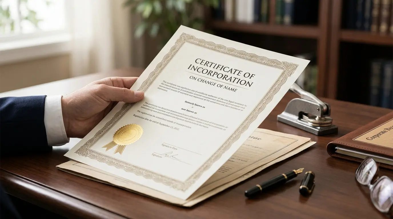What Is a Change of Name Certificate of Incorporation in 2026